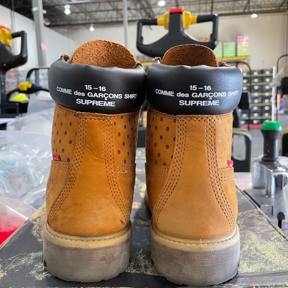 Supreme Timberland Comme Des Garcon CDG 6” Boots size 9 - Picture 4 of 5